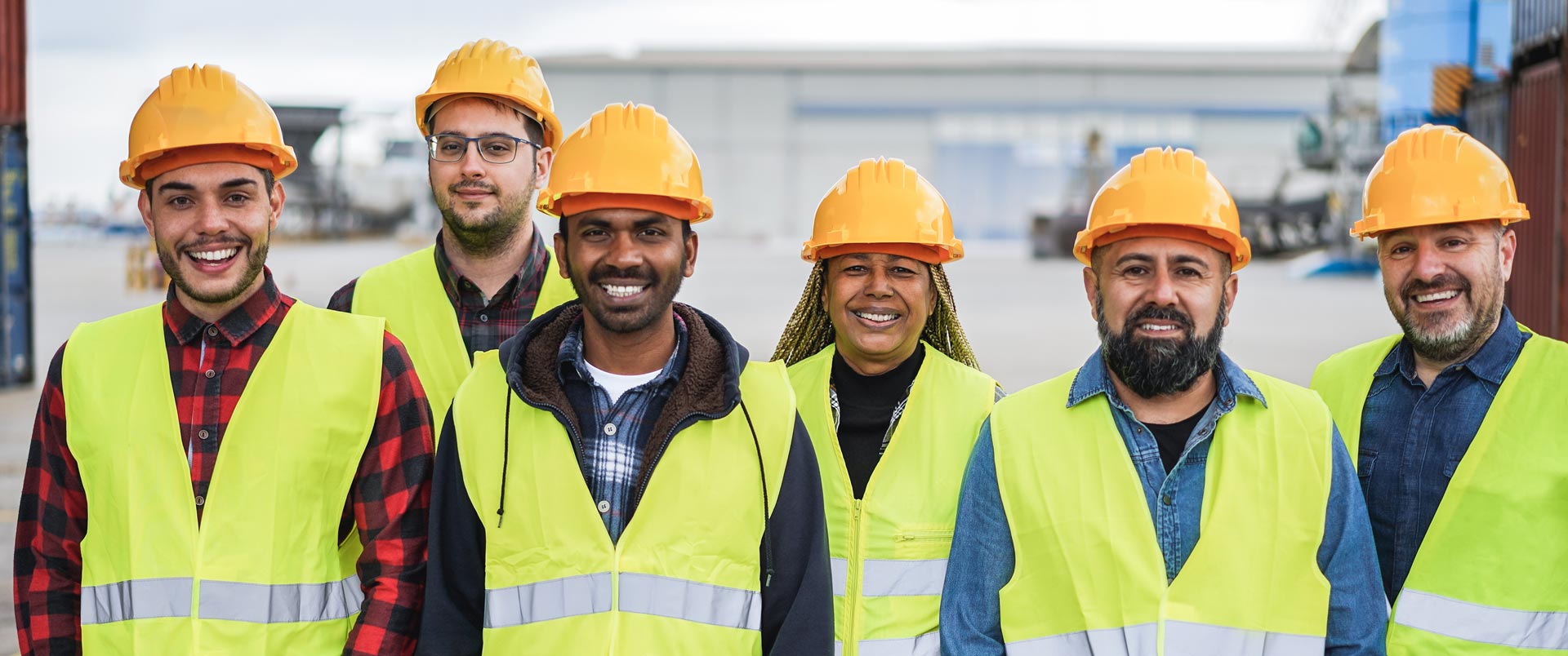 Public works crew in safety gear